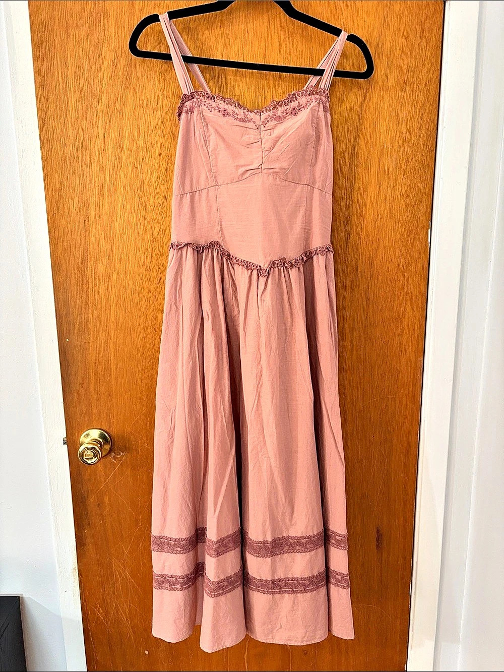 American Eagle Maxi Dress Pink Large Like New